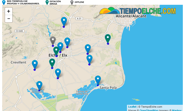 El tiempo para mañana en elche
